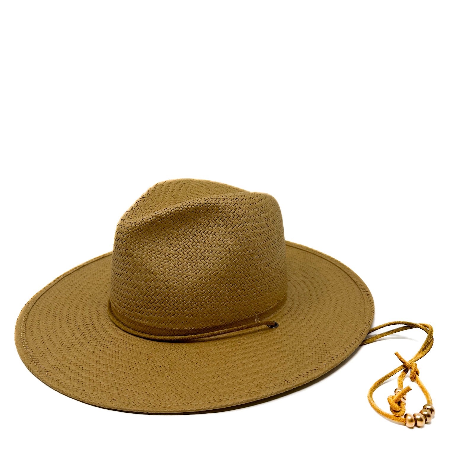 SEDONA Packable Straw Hat w/ neck tie in Bronze - Lovely Bird