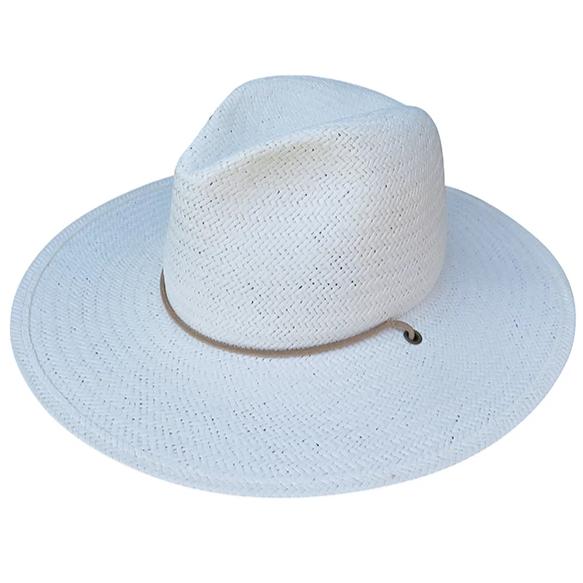 Sedona Straw Fedora White by Lovely Bird